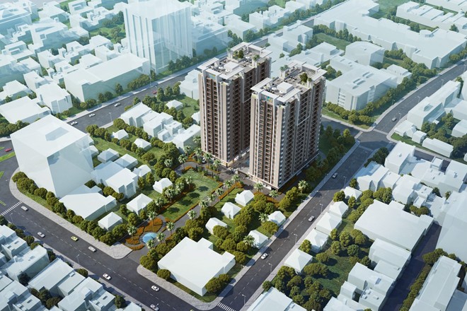  Phối cảnh tổng thể ngày dự án khu căn hộ thương mại cao cấp Luxcity.